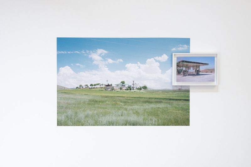 Close up of print on wall in the context of group exhibition Planetary Dysphoria