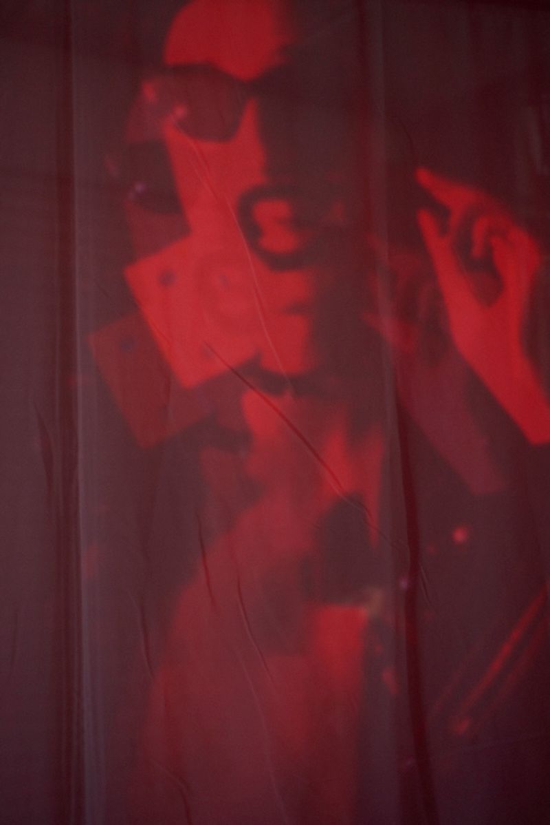 Close up image of print during come back exhibition