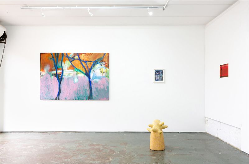 Overview of installation shot of group exhibition Eutopia