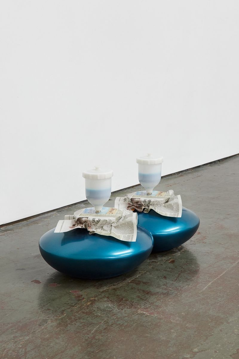 Close up of Richard Dean Hughes work in exhibition space