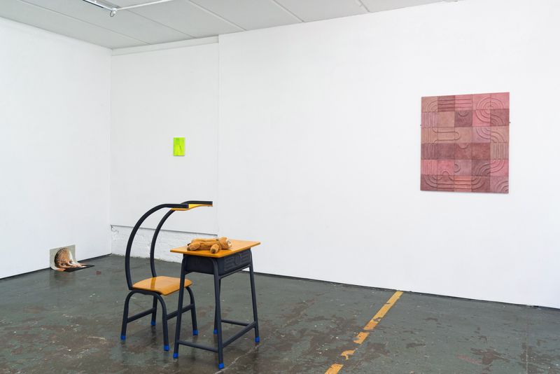 Installation shot of exhibition Mudlark