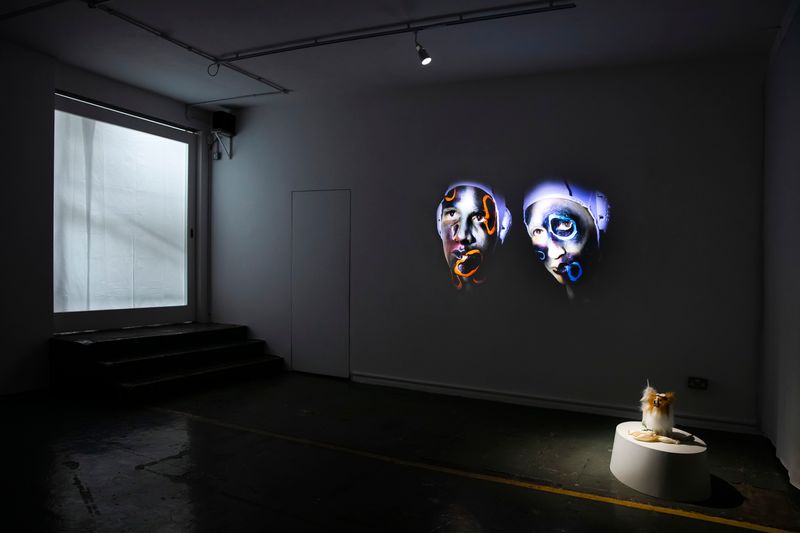 Overview installation shot of Penrose Helix exhibition