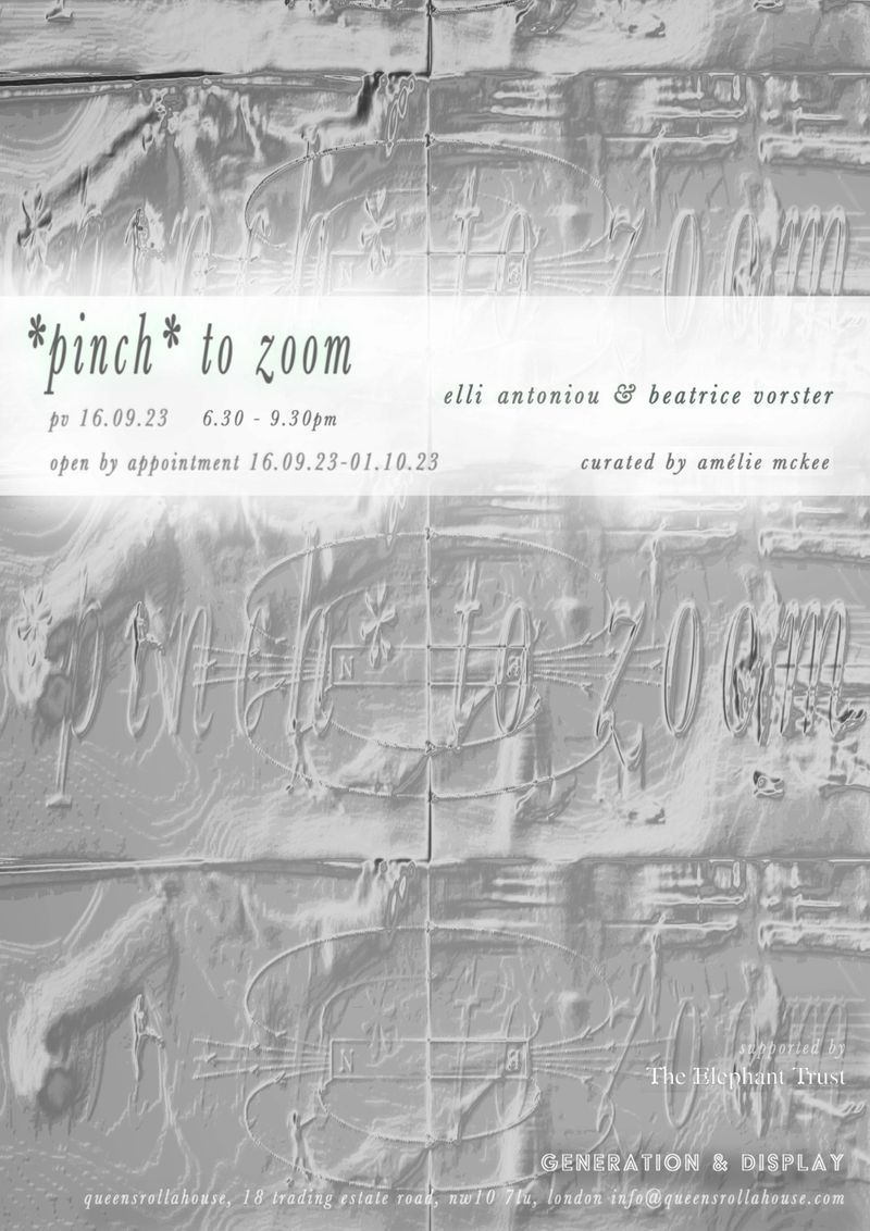 poster pinch to zoom duo show Elli Antoniou & Beatrice Vorster