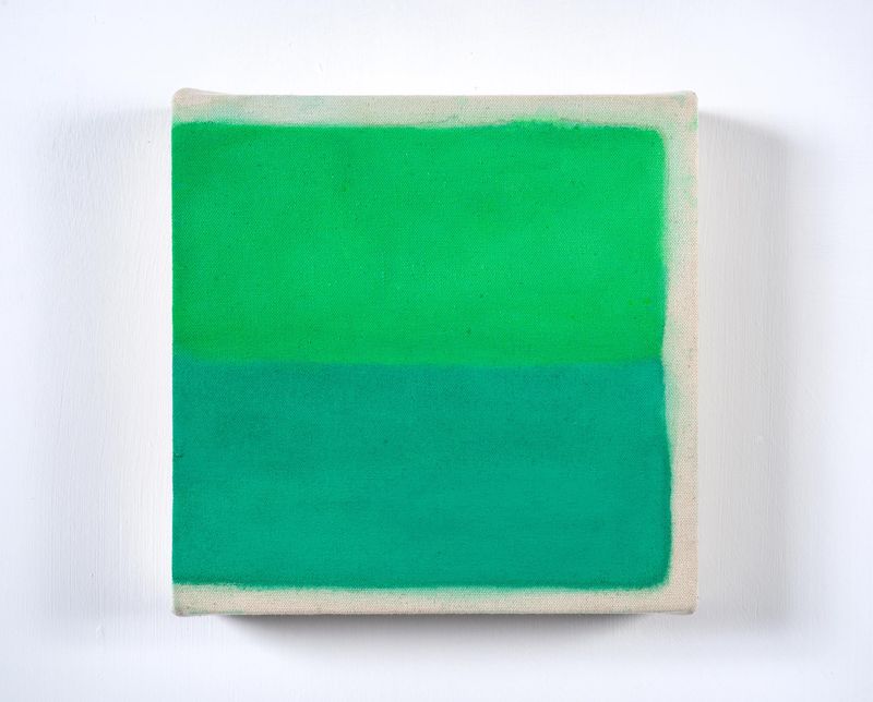 Close up of painting by Sam McEwen