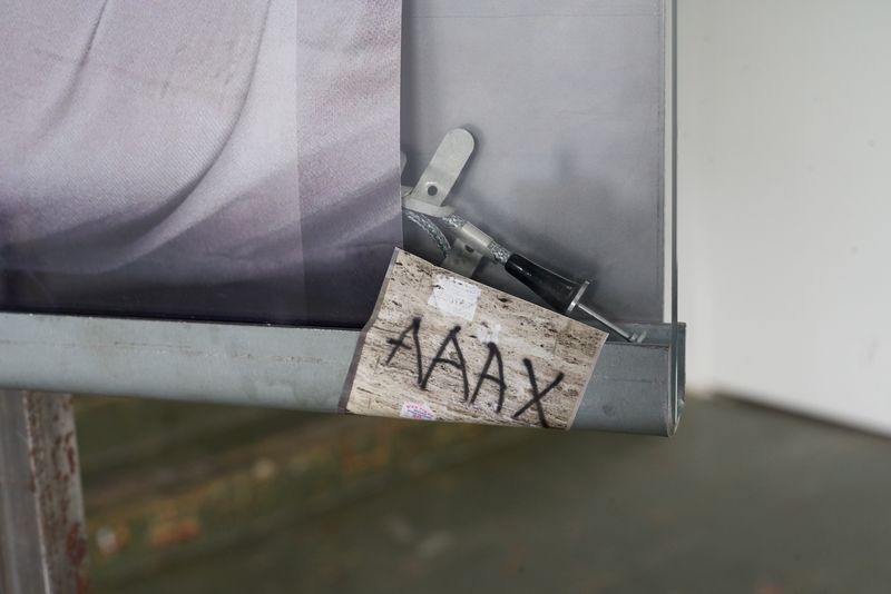 Close up of Beatrice Vorster's artwork part of the installation triple axel